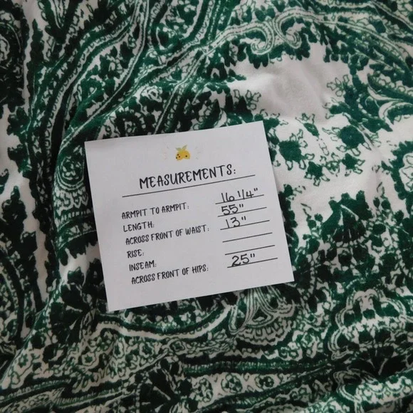 Anthropologie MOULINETTE SOEURS Brisbane Green Paisley Maxi Dress Knit Medium - Picture 16 of 16